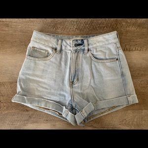 High rise jean shorts
